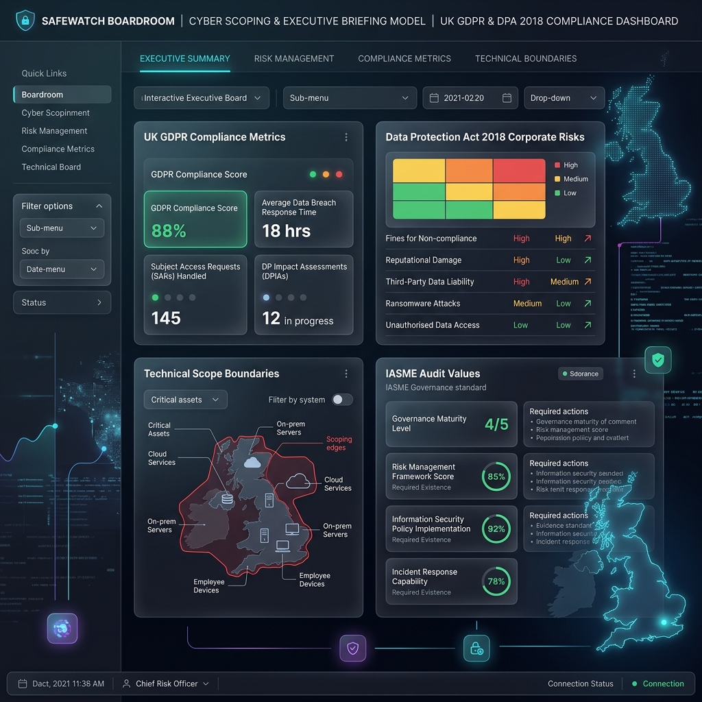 SafeWatch Boardroom Security Briefing Infographic